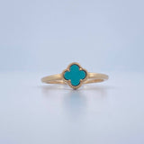 Anillo Trebol 2.15gr / T8 / Oro Amarillo 18K &