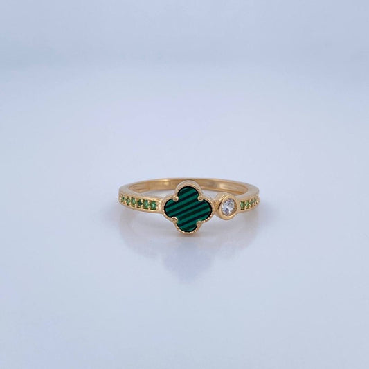 Anillo Trebol 2.25gr / T7 1/2 / Oro 18K &