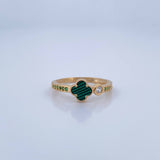 Anillo Trebol 2.25gr / T7 1/2 / Oro 18K &