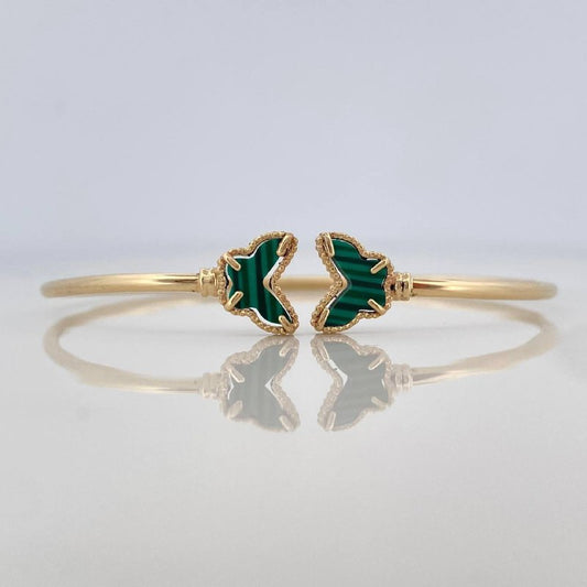 Bracelet Hoop Butterfly 3.5 g / 6 3/4 in / 1.8 mm Yellow Gold 18K