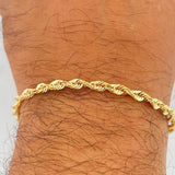 Rope Bracelet 2.7gr / 7 3/4 in / 14K Yellow Gold +3 Italy &