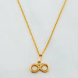 Rope Chain Set + Infinity Pendant / 1.4 gr / 19 3/4 in 18K Yellow Gold