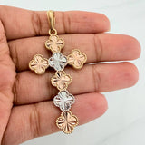 Dije Cruz Trebol 7.3 g / 2 1/2 in Tres Oros 18K