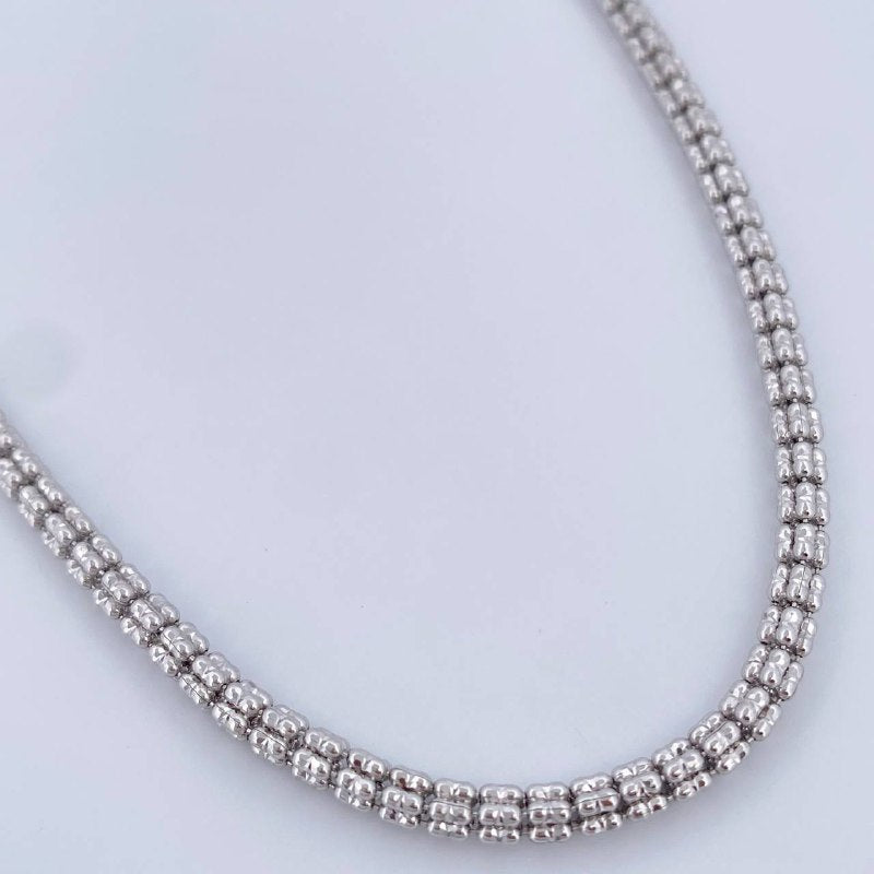 Cadena Ice 21gr / 26 in / Oro Blanco +4 14K Italy &