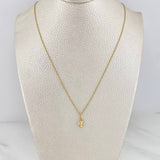 Set Cadena Lazo + Dije Luna / 1,2 gr / 15 3/4 in Oro Amarillo 18K