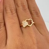 Hearts Ring 2.35gr / T6 / 18K Yellow Gold &