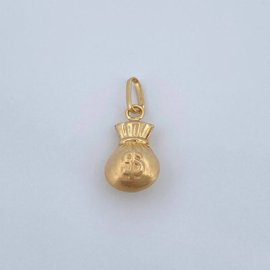 Pendant Money Bag 0.45gr / 3/4 in / 18K Yellow Gold &