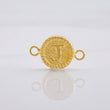 Charm Circle Letter J 0.6g / 3/4 in 18K Yellow Gold