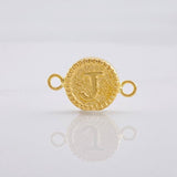 Charm Circle Letter J 0.6g / 3/4 in 18K Yellow Gold