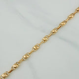 Pulso Rustico Burbujas 5.1 g / 8 in / 4.45 mm Oro Amarillo 18K