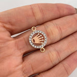 Herraje Corona 1.7 g / 3/4 in Tres Oros 18K