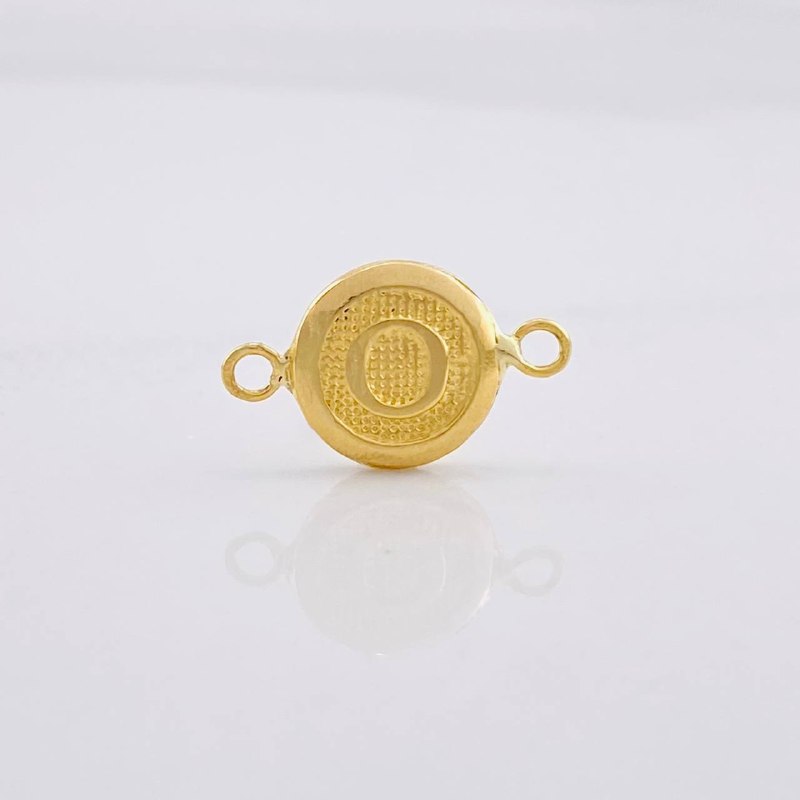 Herraje Circulo Letra O 0.35g / 1/2 in Oro Amarillo 18K