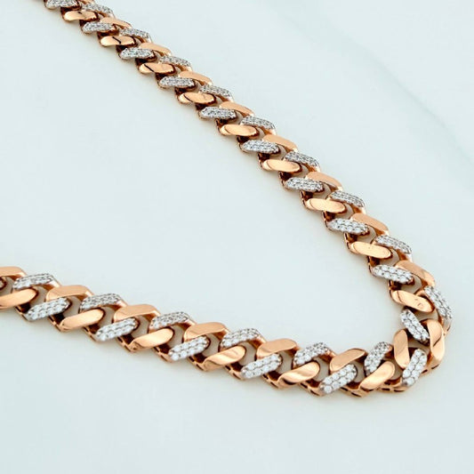 Cadena Cubana 29.4 g / 24 1/4 in / 6.5 mm Oro Rosa 18K