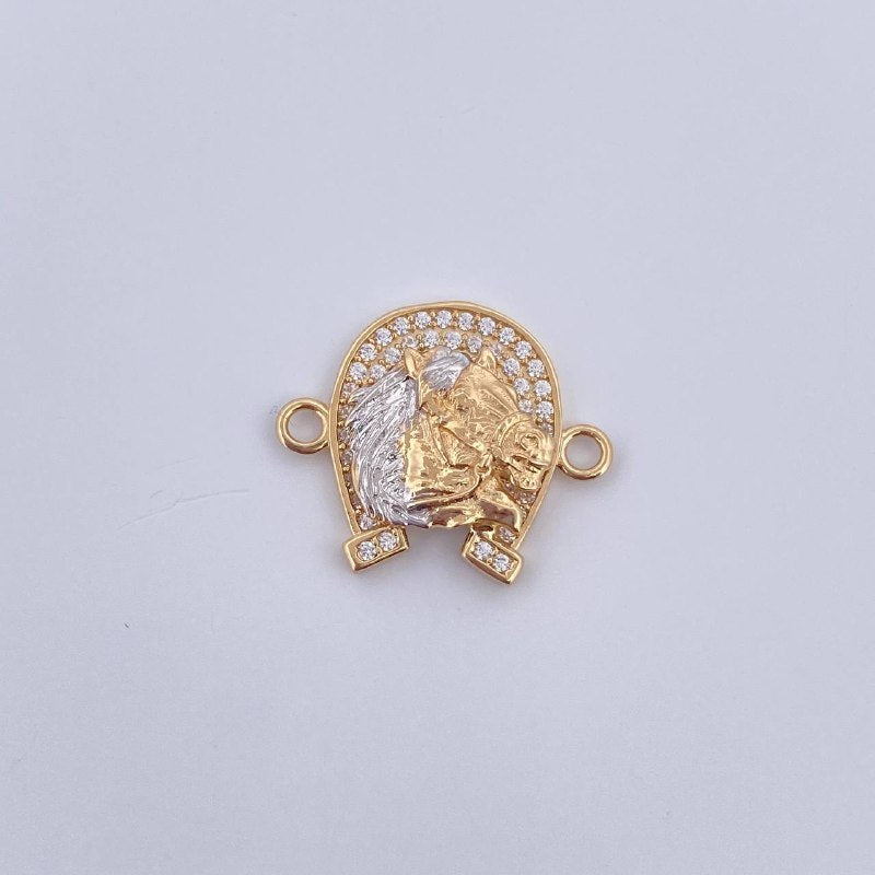 Charm Horseshoe Horse 2.15gr / 0.7in / 18K Gold &