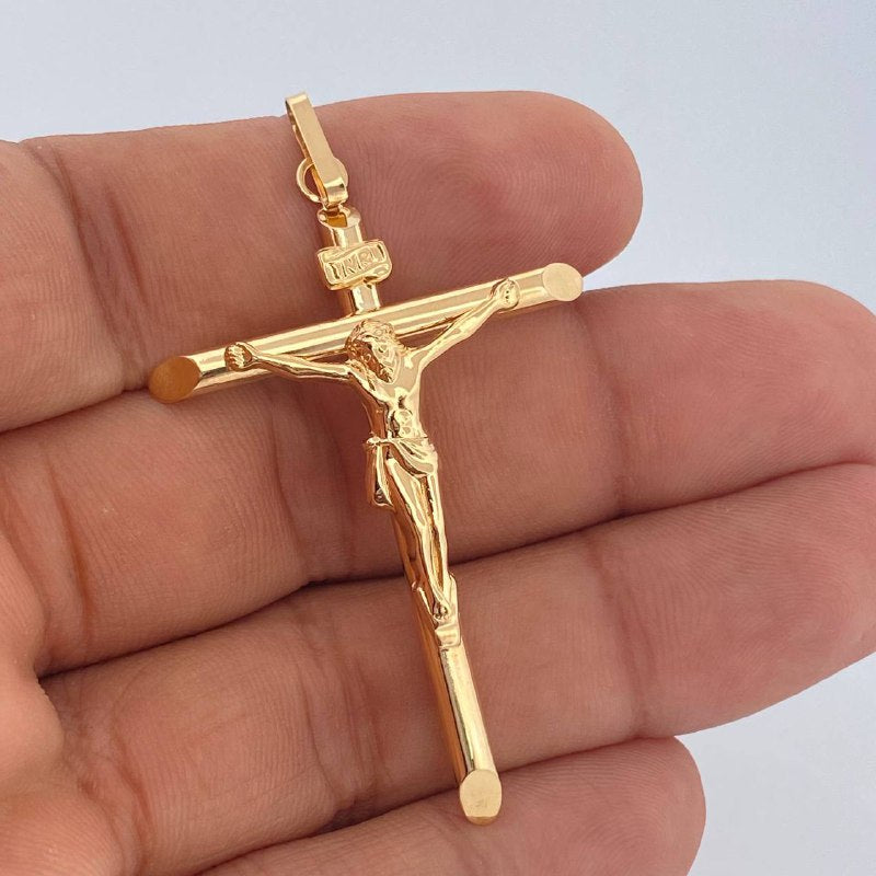 Dije Cruz Cristo 3.25gr / 2 1/2 in / Oro Amarillo 18K &