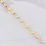 Rosary Miraculous Virgin 22.95g / 28 in / 7mm Three Golds 18K