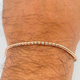 Ice Bracelet 4.1gr / 7in / Two-Tone White Rose Gold +4 14K Italy &