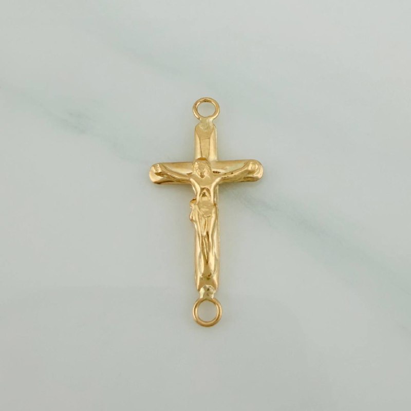 Charm Christ Cross 0.7gr / 1 in / 18K Yellow Gold %
