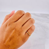 Anillo Infinito Intercalado 0.95g / T5 1/4 Oro Amarillo 18K