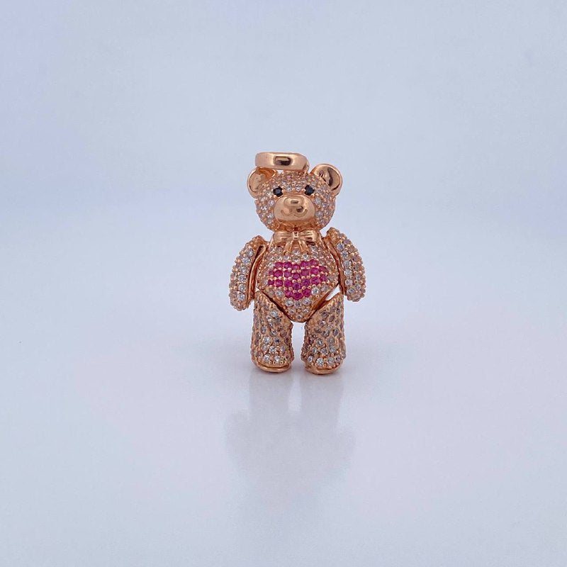 Dije Oso Articulado Corazon 8.1gr / 3.5cm / Oro 18K &