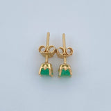 Topos Cuatro Garras Esmeralda 1gr / Oro Amarillo 18K %