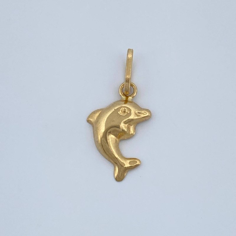 Dolphin Pendant 0.45gr / 3/4 in / 18K Gold