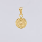 Dije Circulo Letra A 0.4g / 1/2 in Oro Amarillo 18K