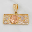Dije 100 Dolares 3.5gr / 3/4 in / Tres Oros 18K $
