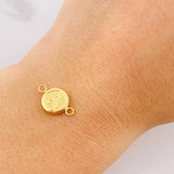 Charm Circle Letter A 0.4g / 1/2 in 18K Yellow Gold