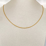 Rope Chain 1.1gr / 23 1/2 in / 18K Gold +3 +