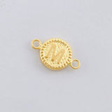Herraje Circulo Letra M 0.6g / 3/4 in Oro Amarillo 18K