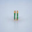 Hoop Earrings Carril Vasteado Emerald 1.05gr / 1/2 in / 18K Gold +