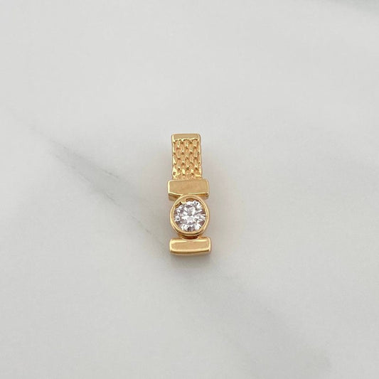 Dije Amuleto Malla 1.35gr / 1/2 in / Oro Amarillo 18K &