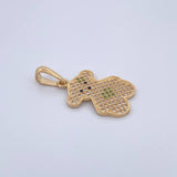 Pendant Heart Bear 2.45gr / 3cm / 18K Gold &