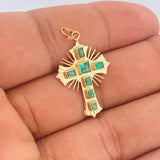 Pendant Flat Aurora Cross 1.8gr / 1 1/4 in / 18K Gold $