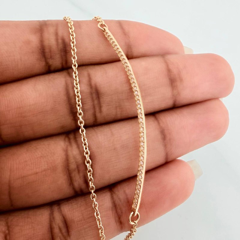 Half Moon Chain Classic Link 4.1gr / 17 1/2 in / Yellow Gold Nac.Esp. 18K $