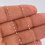 Flower Mirror Chain 0.3gr / 17.5in / 18K Gold +3 $