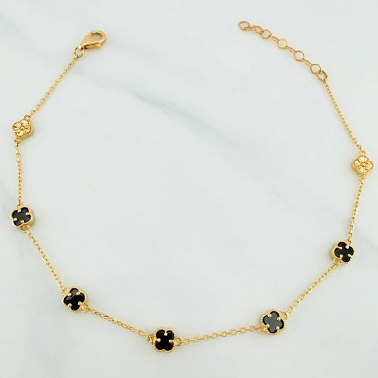 Pulso Trebol Aro Seguido 3.2 g / 8 1/2 in / 4.8 mm Oro Amarillo 18K