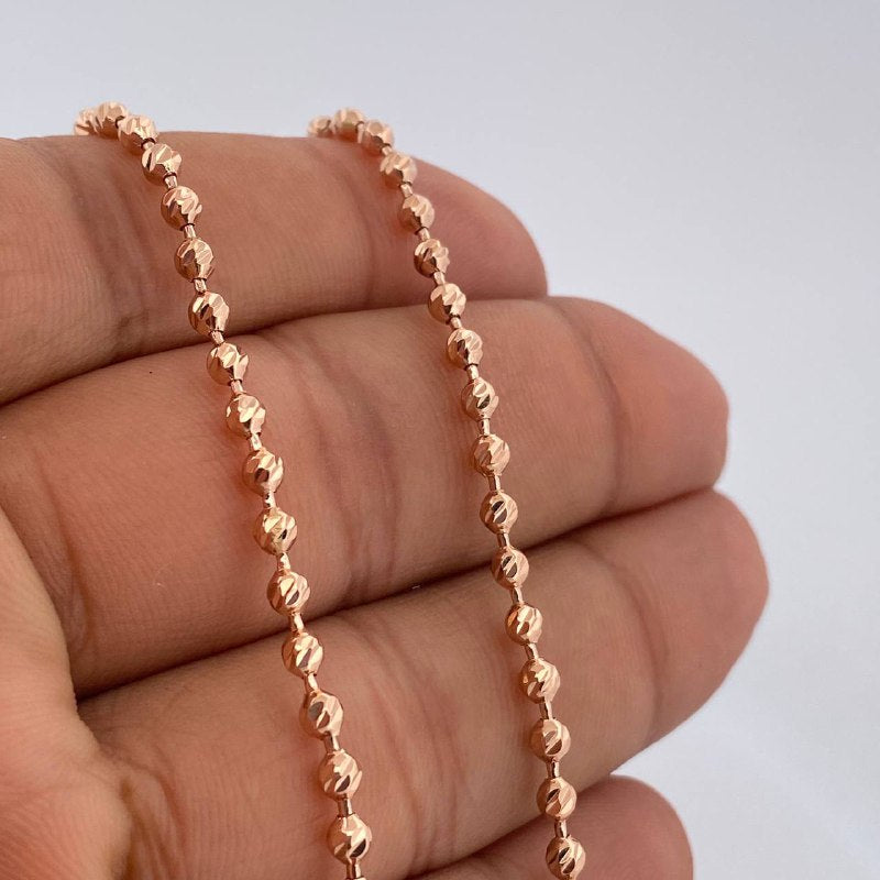 Cadena Militar 19.65gr / 70.5cm / Oro Rosa 18K &