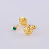 Stud Earrings Bezel 0.35g / in / 1.9mm Yellow Gold 18K