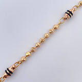 Rustic Military Style Bracelet 6.9gr / 7.9in / 20cm / 18K Gold &