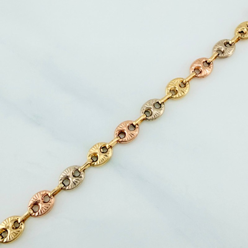 Anklet Gc 6.25 g / 10 1/2 in / 5.25 mm Three Golds 18K