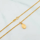 Rope Chain Set + Virgin of Carmen Pendant / 1.2 g / 17 3/4 in 18K Yellow Gold