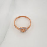 Cuban Crown Ring 1.9 g / T6 3/4 Two-Tone White Rose Gold 18K