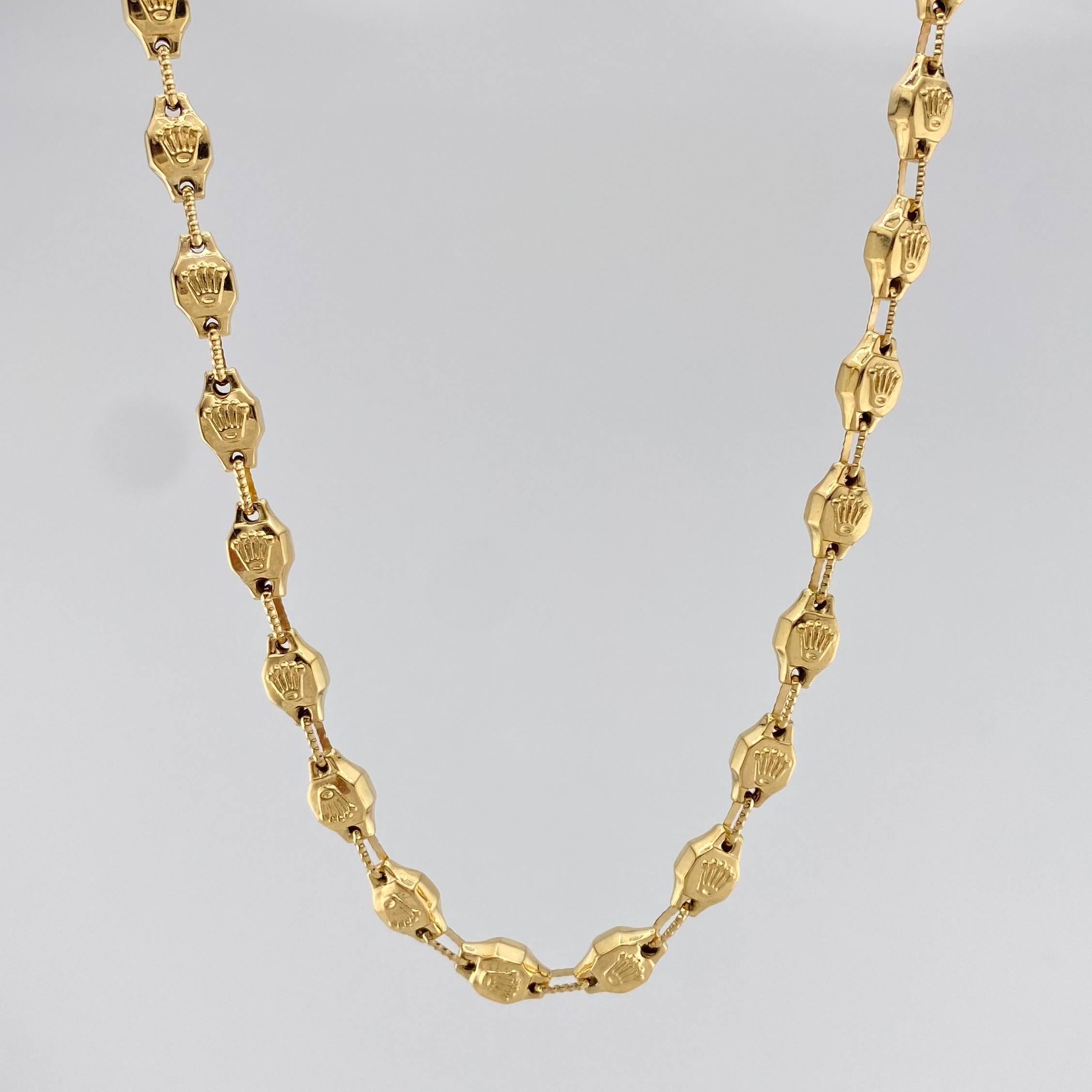 Rustic Chain Crown 16.35 g / 24 in / 5.6 mm 18K Yellow Gold
