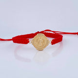Red Woven San Benito Bracelet 1.35gr / 18K Gold &