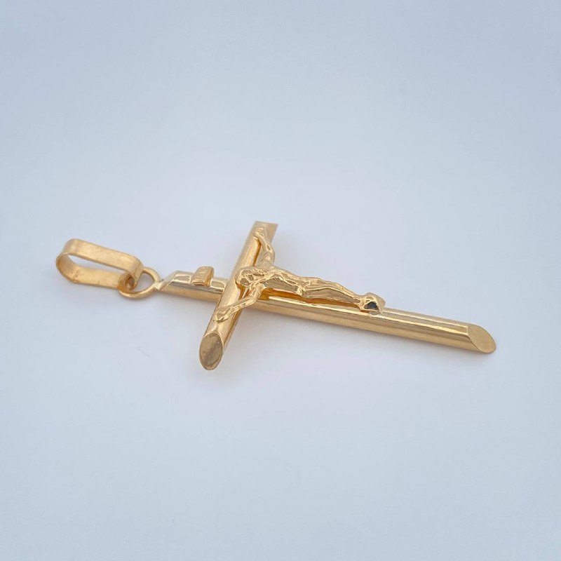 Dije Cruz Cristo 1.45gr / 1 3/4 in / Oro Amarillo 18K &