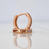 Candongas Carril 1.15 g / 1/2 in Oro Rosa 18K