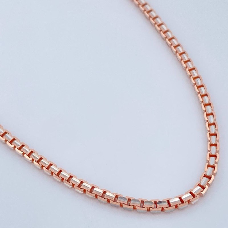 Cadena Veneciana 17.7gr / 23 3/4 in / Dos Oros Blanco Rosa +3 18K %