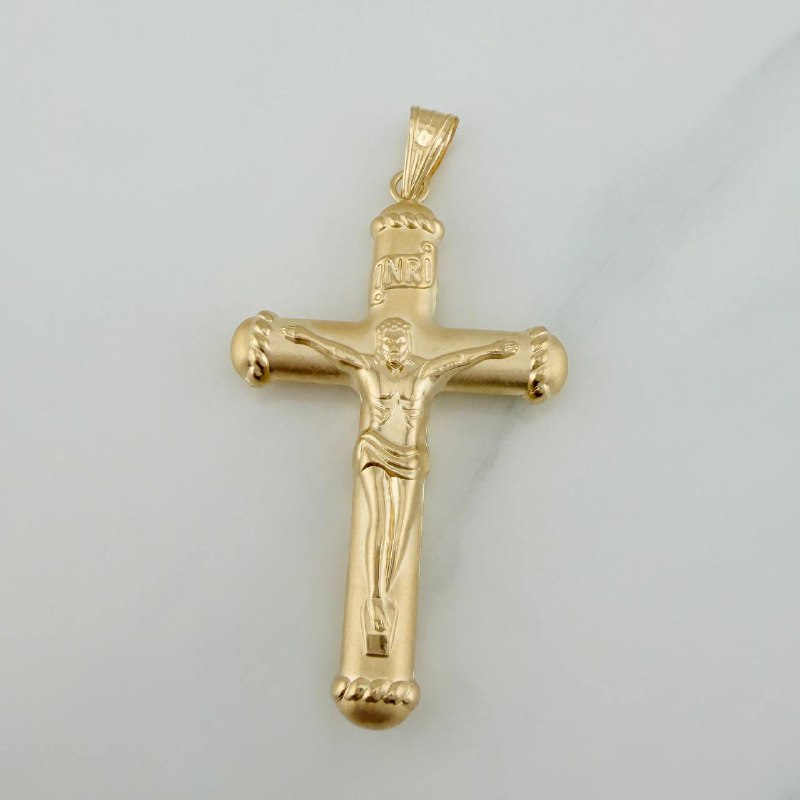 Dije Cruz Cristo 5 g / 2 1/2 in Oro Amarillo 18K